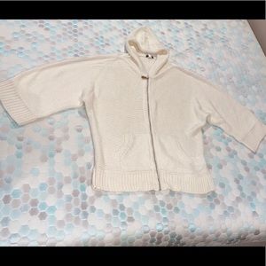 Venus oversized off-white zip sweater